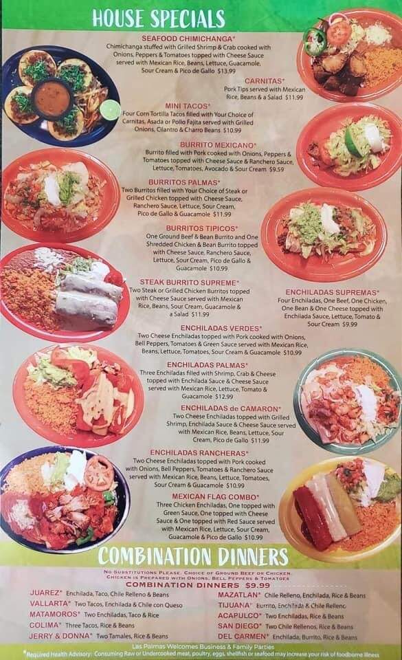 Las Palmas Mexican Restaurant - Mason City, IA menu_pic