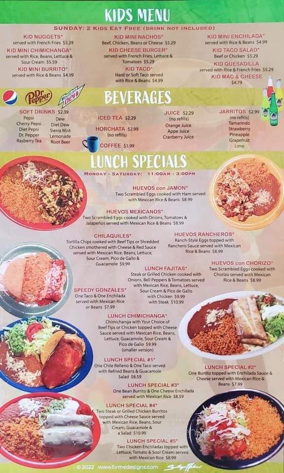 Las Palmas Mexican Restaurant - Mason City, IA menu_pic