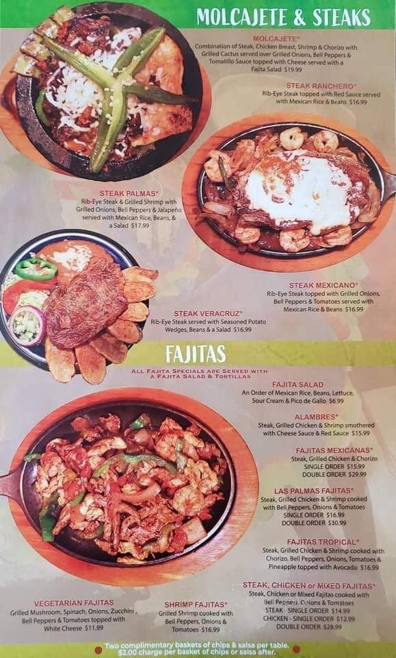 Las Palmas Mexican Restaurant - Mason City, IA menu_pic