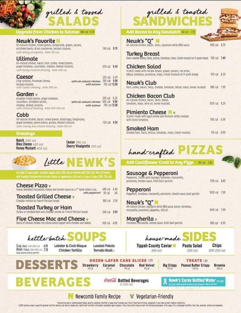 Newk's - Hot Springs, AR menu_pic