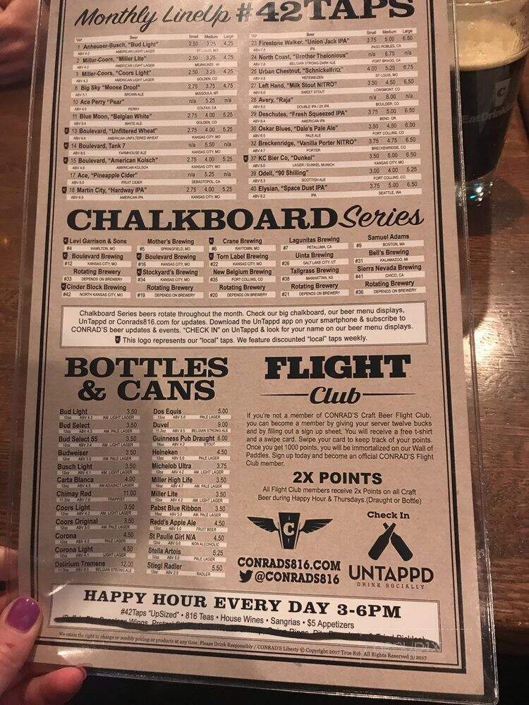 Conrad's Restaurant and Alehouse - Liberty, MO menu_pic