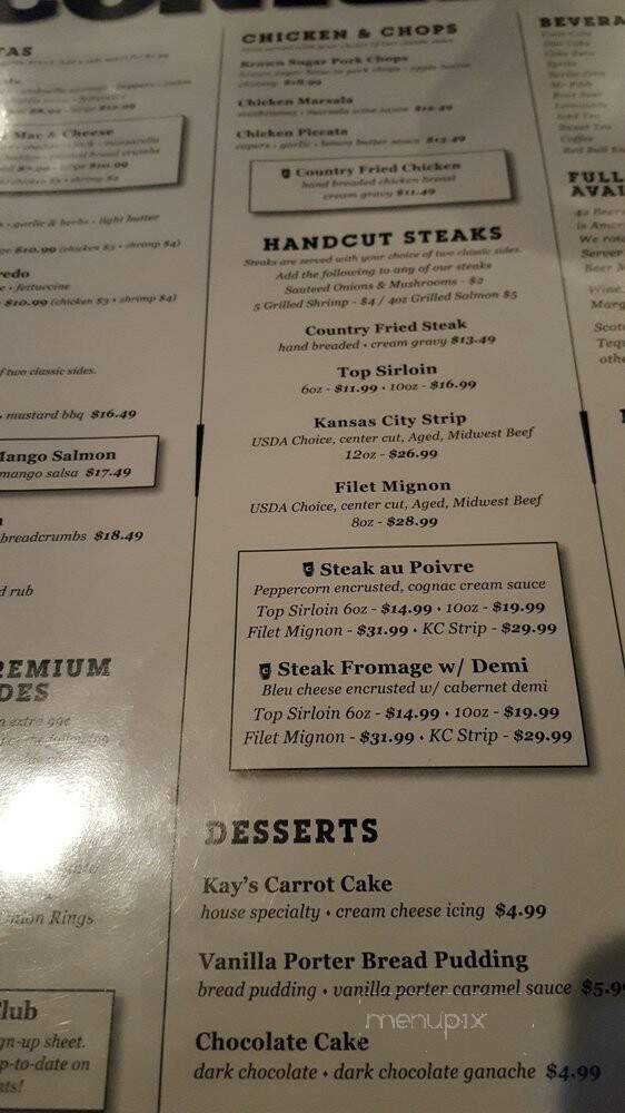 Conrad's Restaurant and Alehouse - Liberty, MO menu_pic