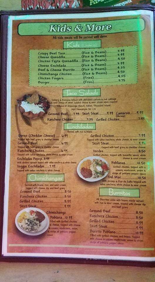 Los Bravos - Pooler, GA menu_pic