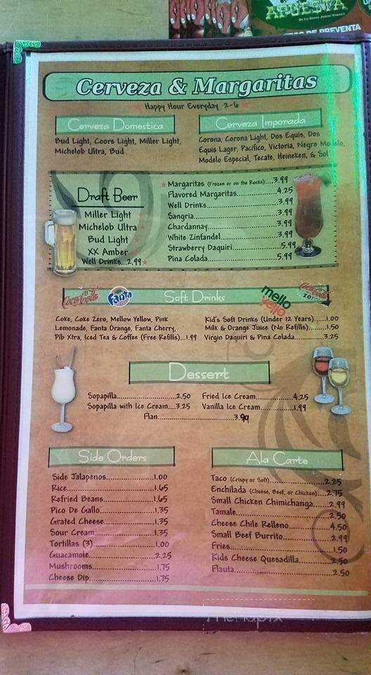 Los Bravos - Pooler, GA menu_pic