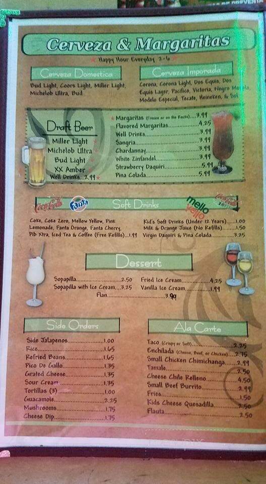 Los Bravos - Pooler, GA menu_pic