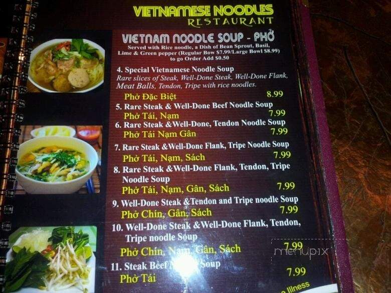 Vietnamese Noodles - Mequon, WI menu_pic