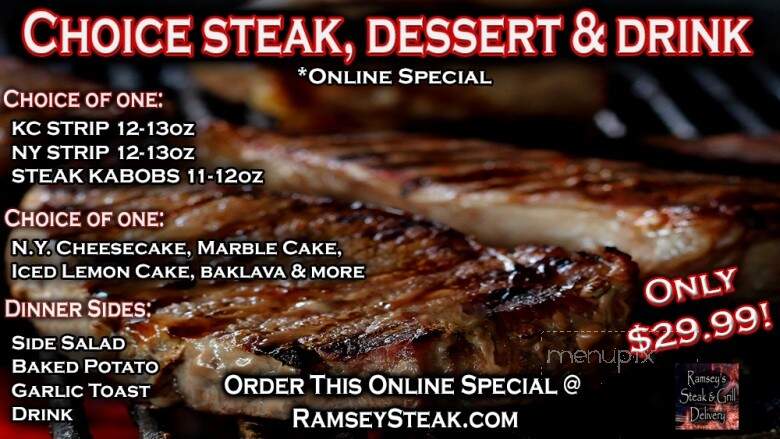 Ramseys Steak & Grill Delivery - Tulsa, OK