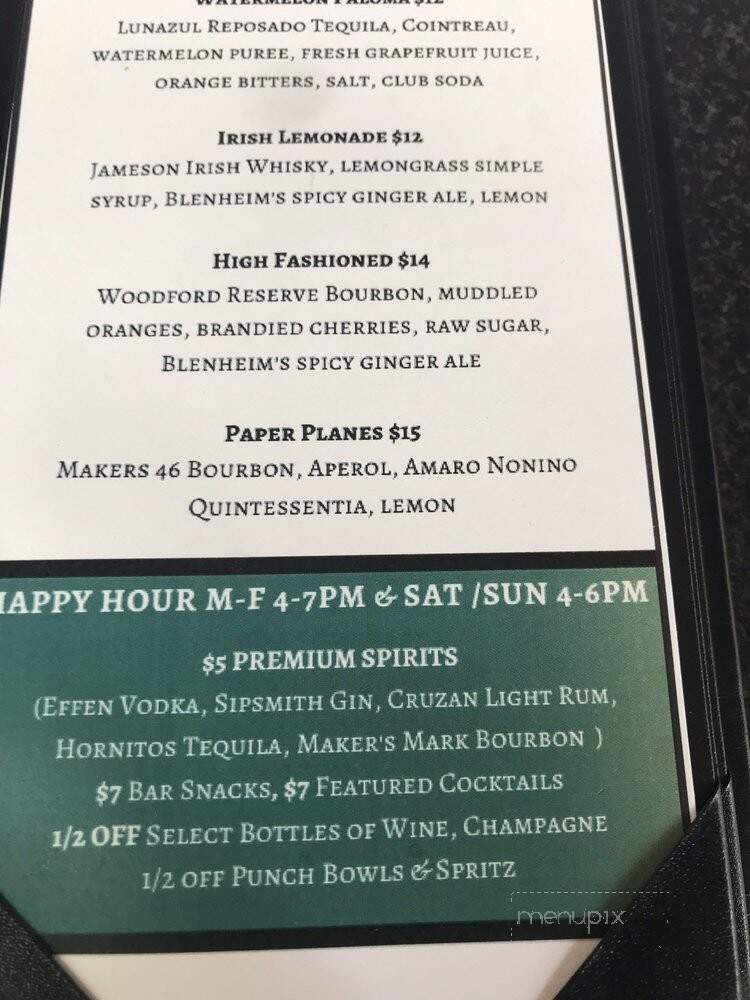 Republic Garden & Lounge - Charleston, SC menu_pic
