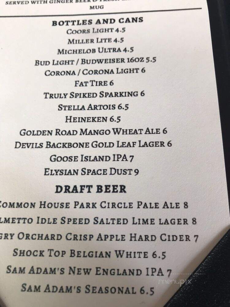 Republic Garden & Lounge - Charleston, SC menu_pic