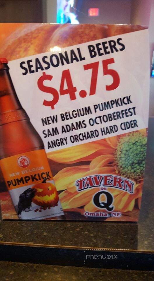 Tavern On Q - Omaha, NE menu_pic