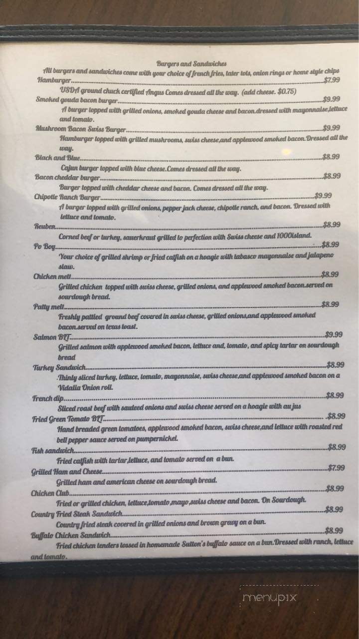 Suttons American Grill - Carrollton, GA menu_pic