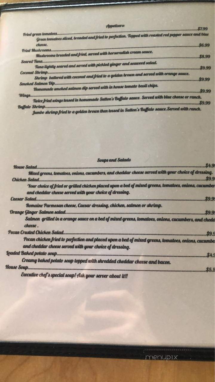 Suttons American Grill - Carrollton, GA menu_pic