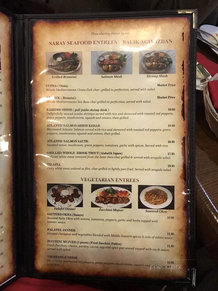 Saray Turkish Restaurant II - Springfield, MA menu_pic