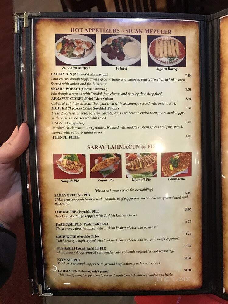 Saray Turkish Restaurant II - Springfield, MA menu_pic