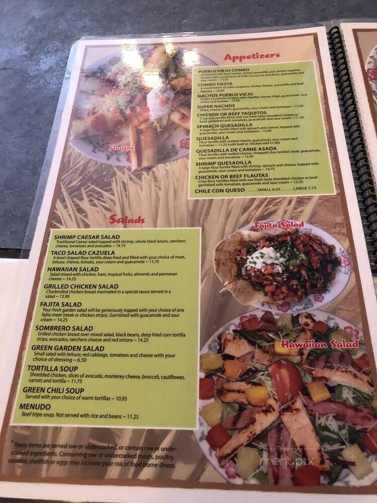 Pueblo Viejo - Windsor, CO menu_pic