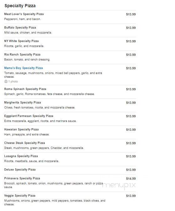 Giovanni's New York Pizza - Winter Haven, FL menu_pic
