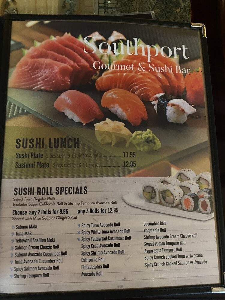 Southport Gourmet and Sushi Bar - Southport, NC menu_pic