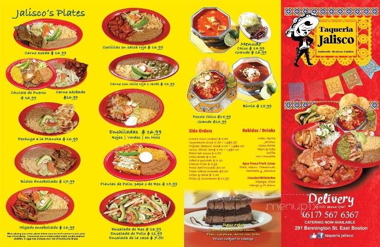 Taqueria Jalisco #6 - Alice, TX menu_pic