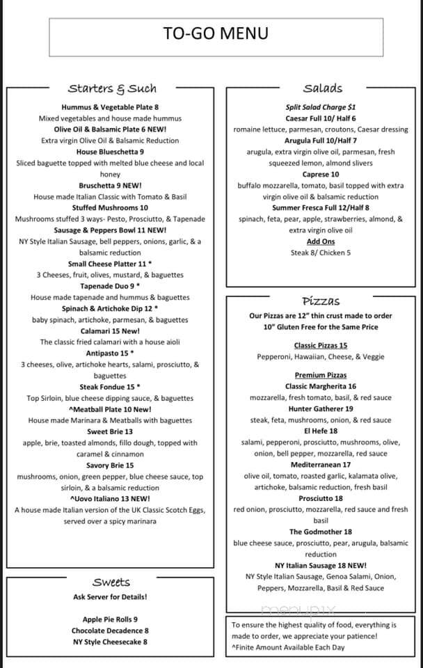 Left Bank - Spokane, WA menu_pic