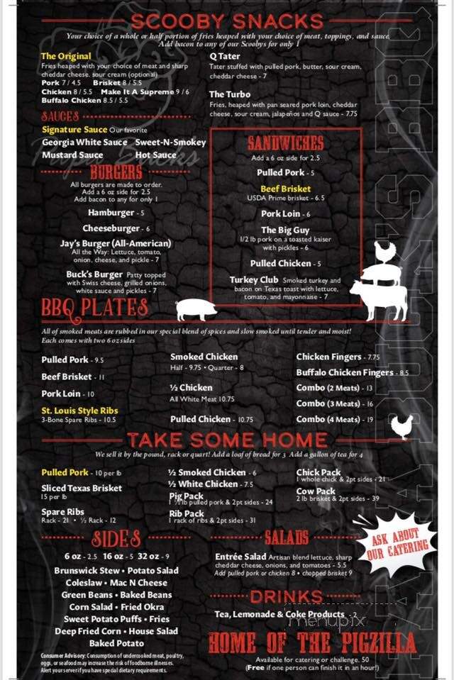 Papa Buck's BBQ - Metter, GA menu_pic