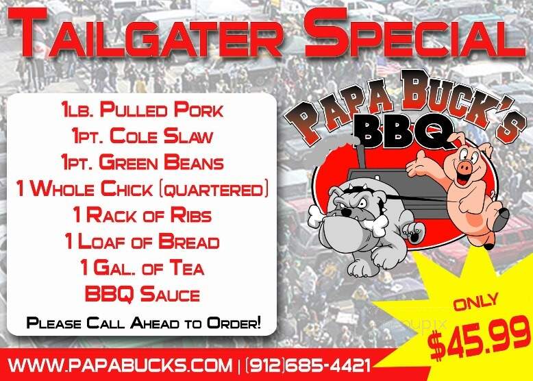 Papa Buck's BBQ - Metter, GA menu_pic