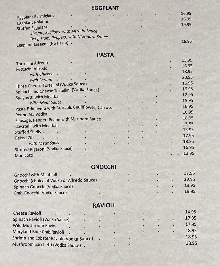 Villa Capri - Altoona, PA menu_pic