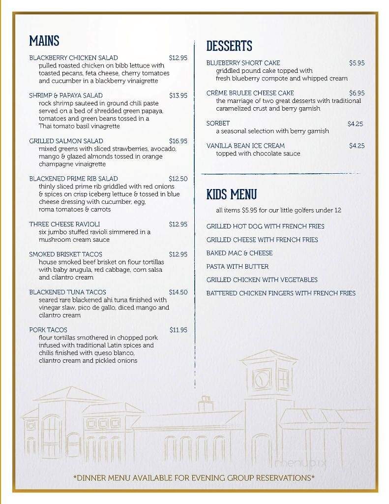 1757 Golf Club Restaurant - Dulles, VA menu_pic