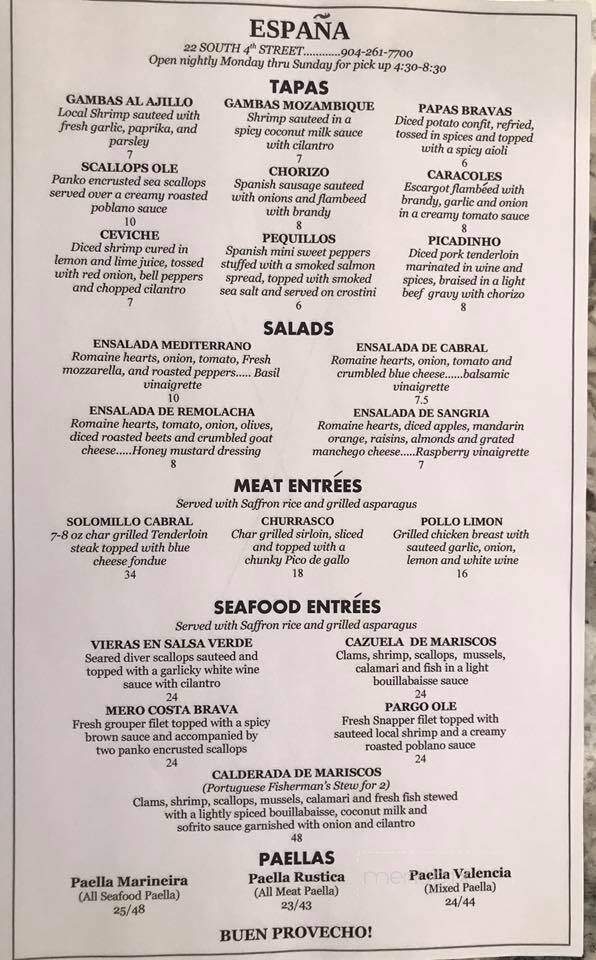 Espana Restaurant - Fernandina Beach, FL