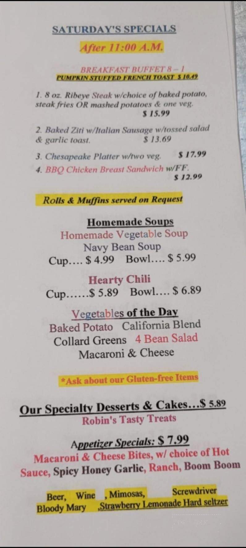 Smyrna Diner - Smyrna, DE menu_pic