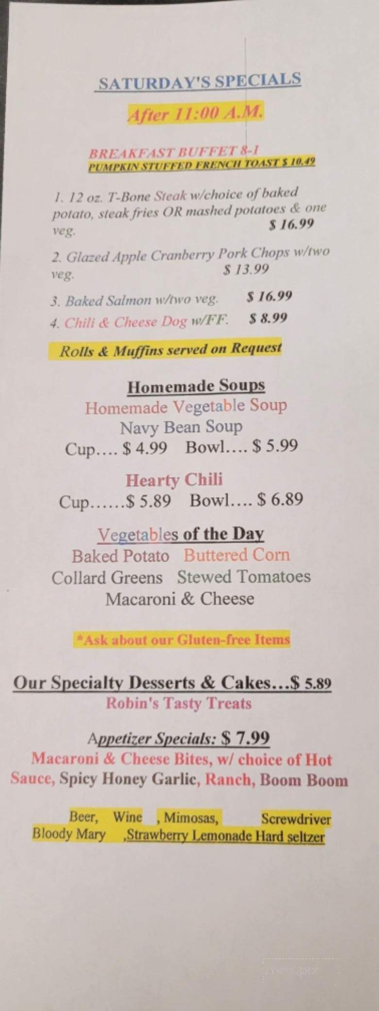 Smyrna Diner - Smyrna, DE menu_pic