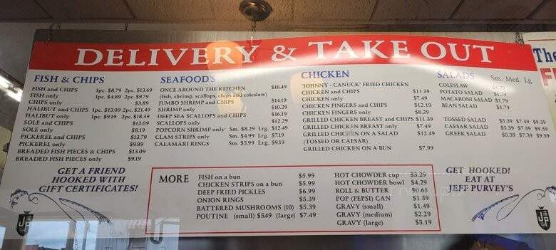 Jeff Purvey's Fish & Chips - Peterborough, ON menu_pic