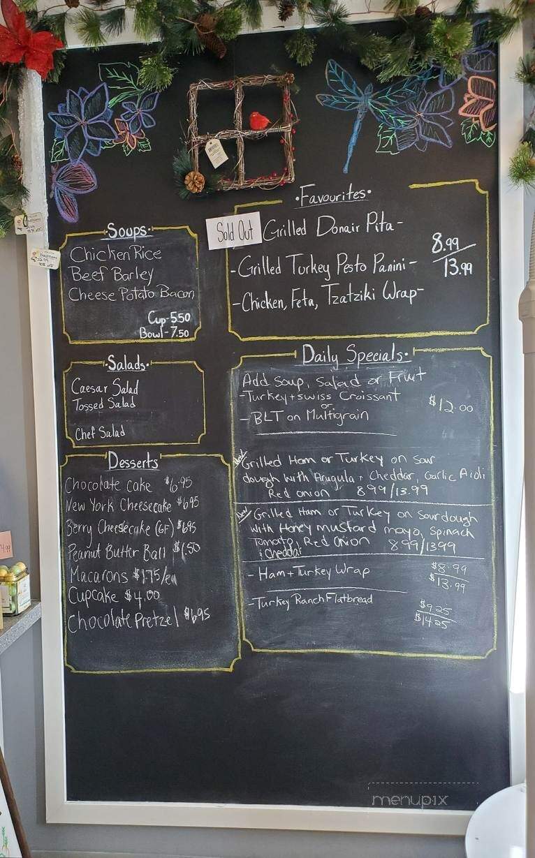 Traditions Garden Cafe & Gift Gallery - High Level, AB menu_pic