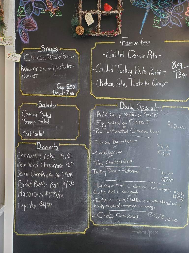Traditions Garden Cafe & Gift Gallery - High Level, AB menu_pic