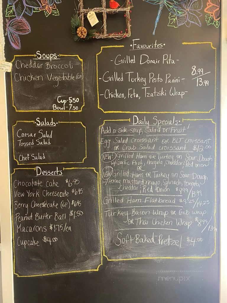 Traditions Garden Cafe & Gift Gallery - High Level, AB menu_pic
