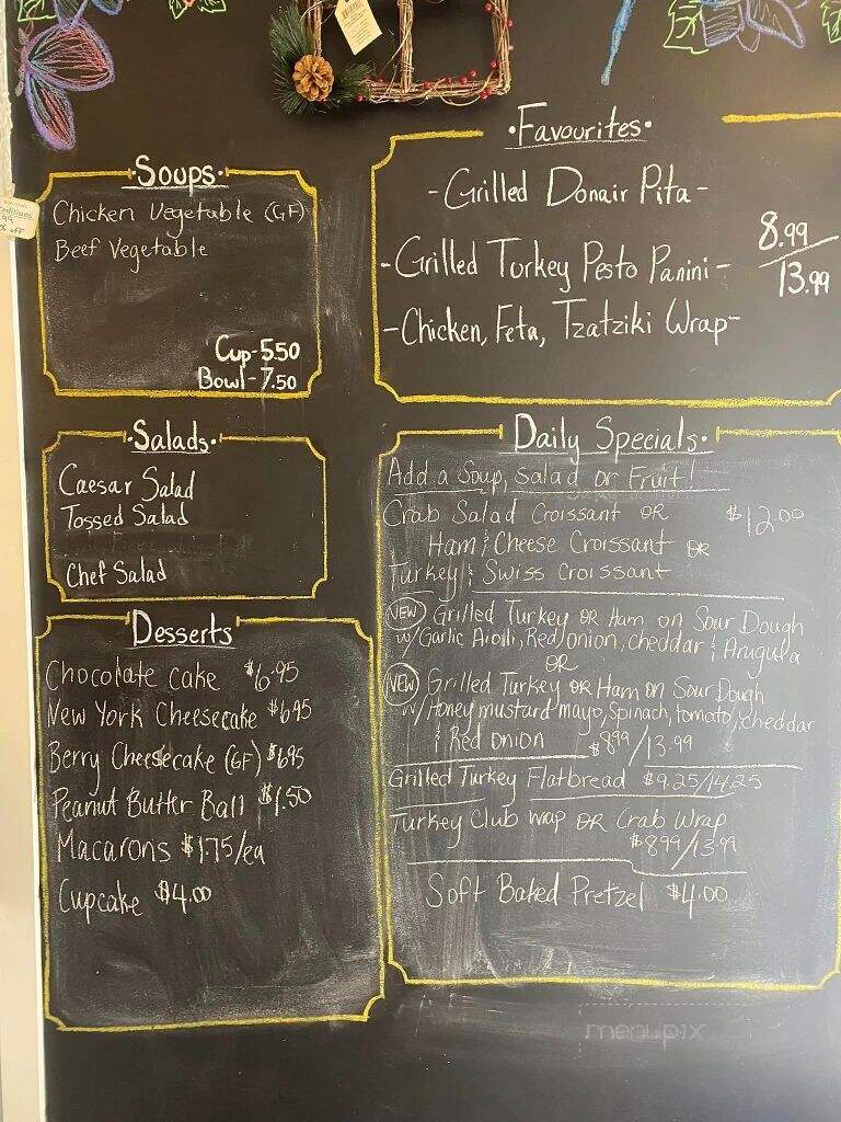 Traditions Garden Cafe & Gift Gallery - High Level, AB menu_pic
