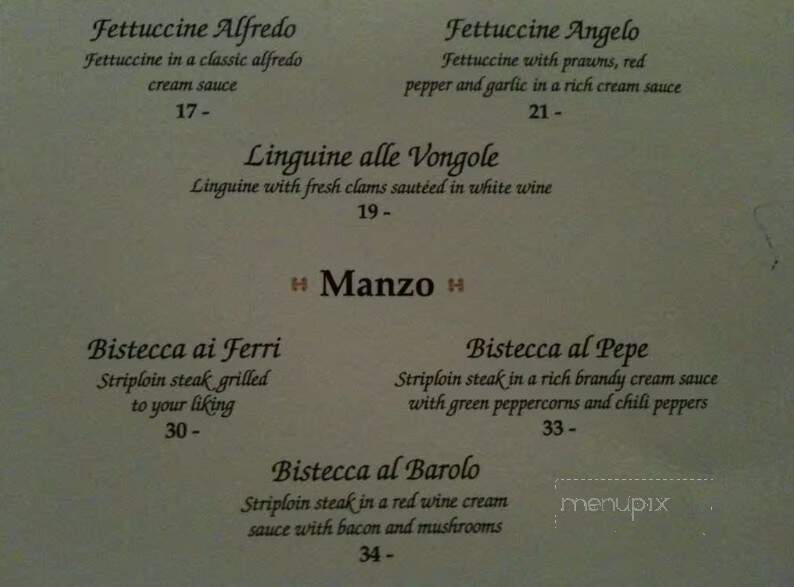 Il Chianti Restaurant - Calgary, AB menu_pic