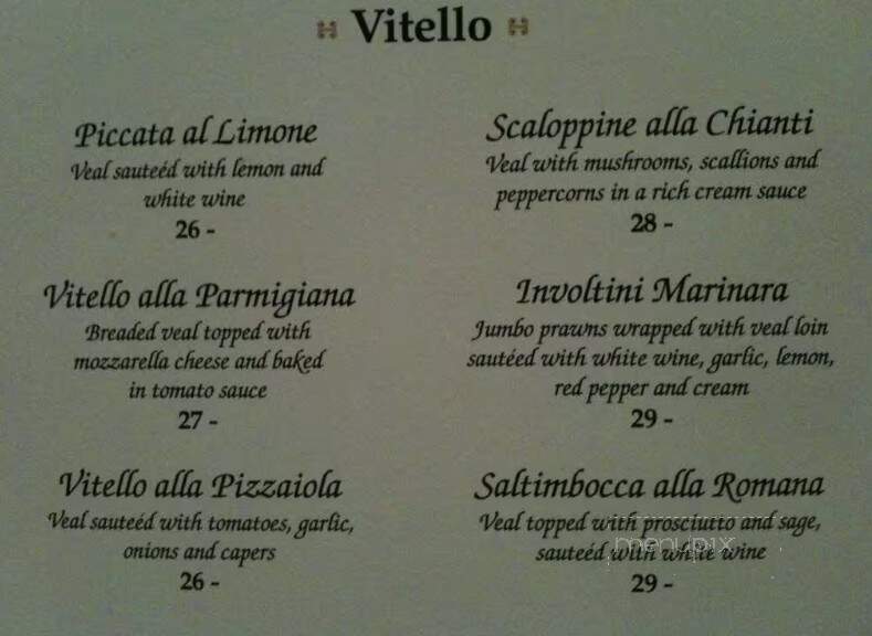 Il Chianti Restaurant - Calgary, AB menu_pic