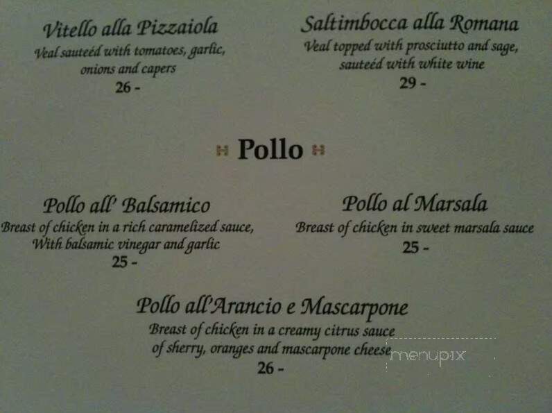 Il Chianti Restaurant - Calgary, AB menu_pic