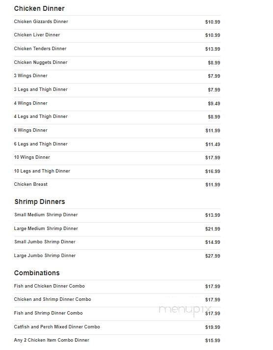 J & J Fish - University Park, IL menu_pic
