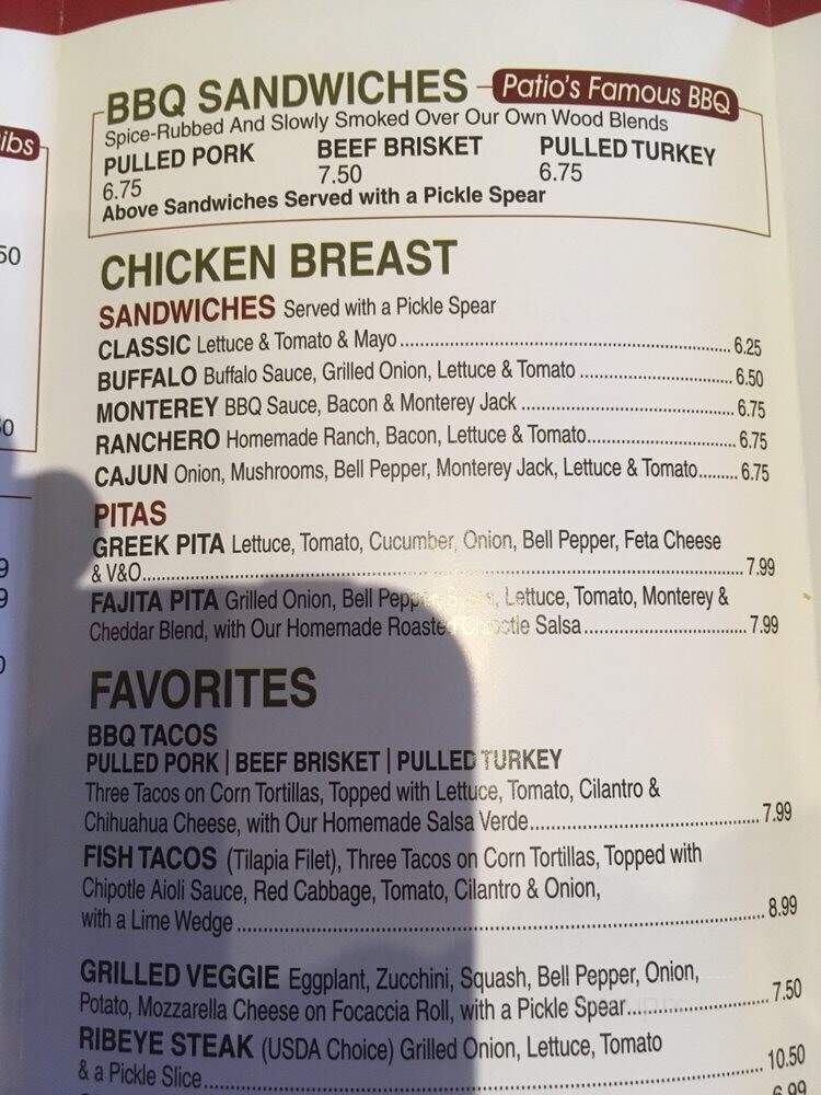 Patio Restaurant-Bolingbrook - Bolingbrook, IL menu_pic