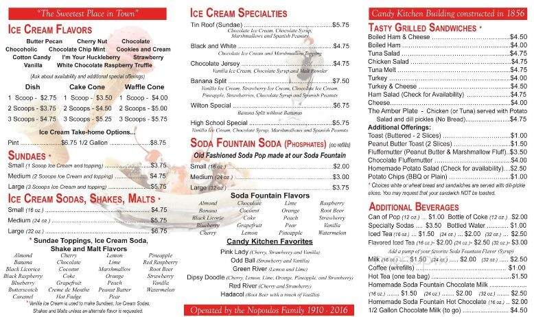 Candy Kitchen - Wilton, IA menu_pic