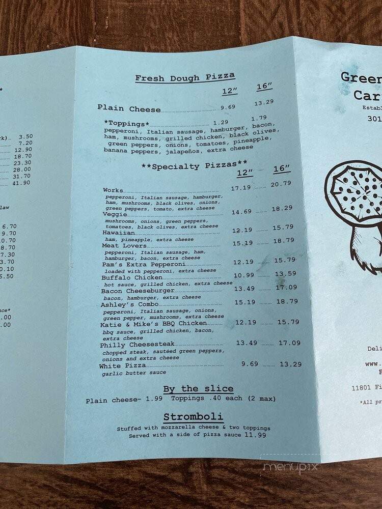 Green Valley Carry Out - Monrovia, MD menu_pic
