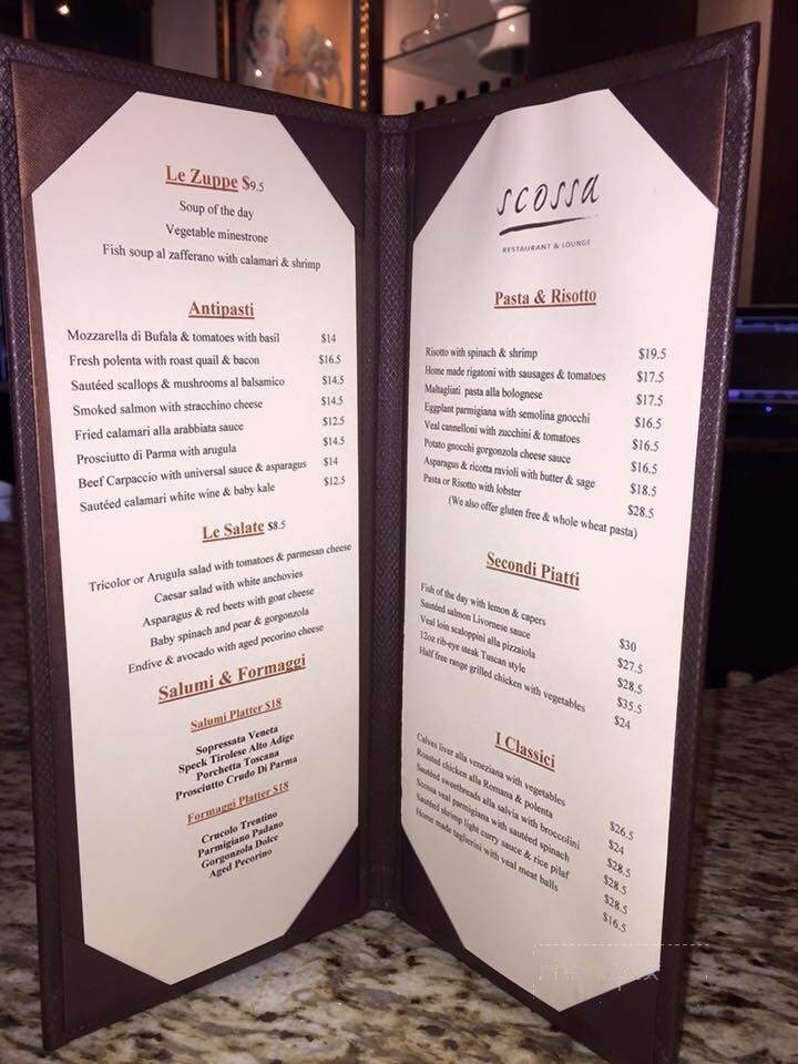 Scossa Restaurant & Lounge - Easton, MD menu_pic