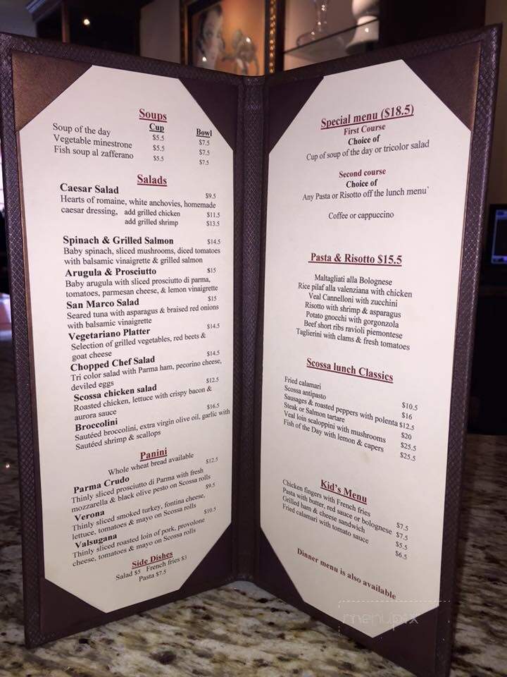 Scossa Restaurant & Lounge - Easton, MD menu_pic