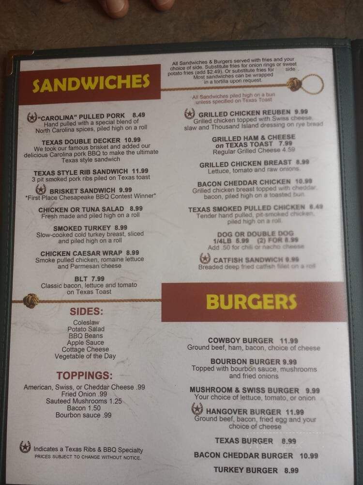 Texas Ribs & BBQ - Clinton, MD menu_pic
