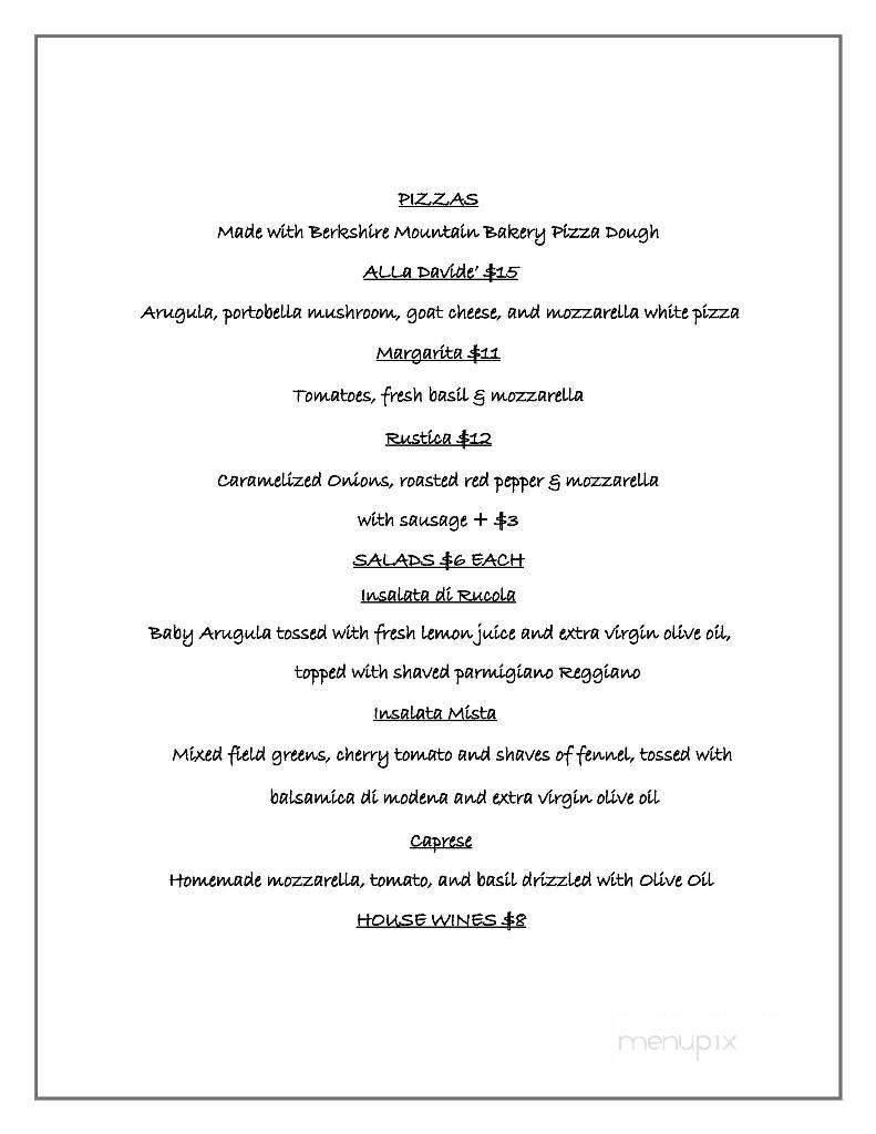 Trattoria Rustica - Pittsfield, MA menu_pic