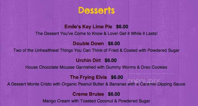 Purple Urchin Restaurant - Hampton, NH menu_pic