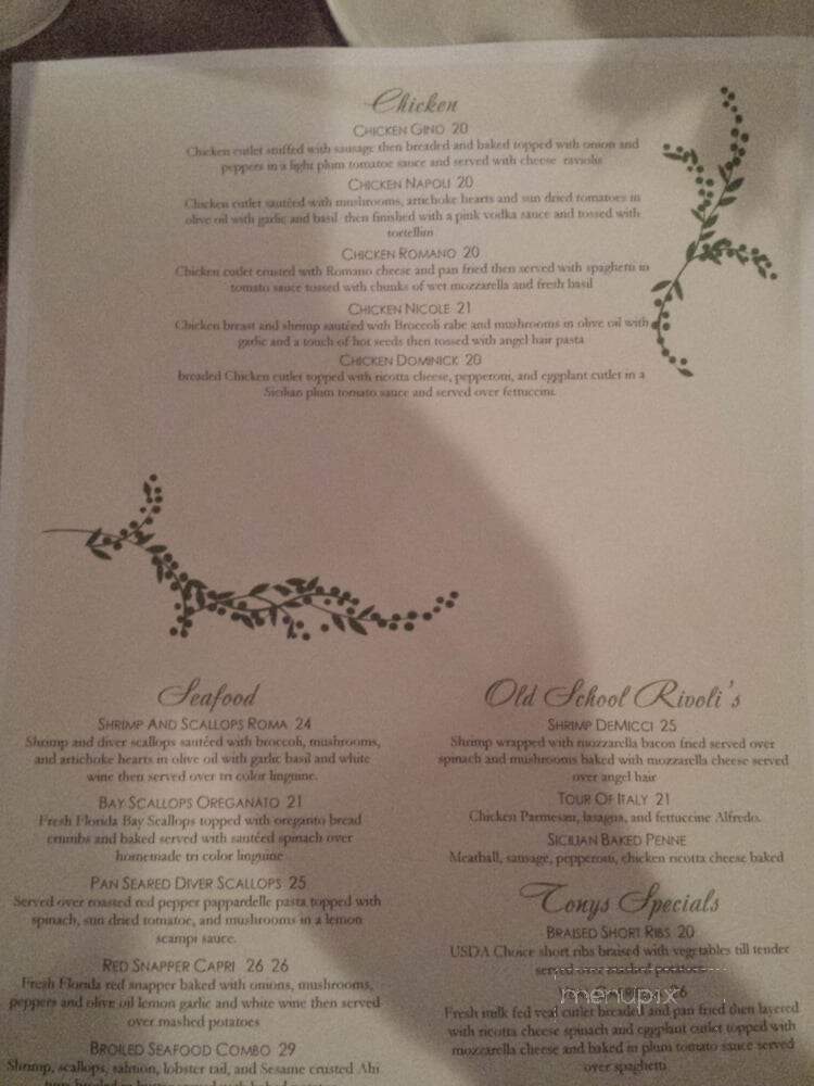 Rivoli's Seafood & Italian - Toms River, NJ menu_pic