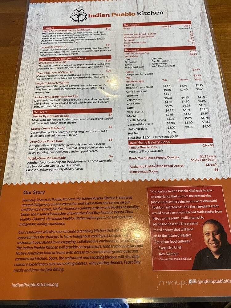 Pueblo Harvest Cafe - Albuquerque, NM menu_pic