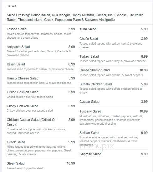 Andali's Family Restaurant - Leesport, PA menu_pic